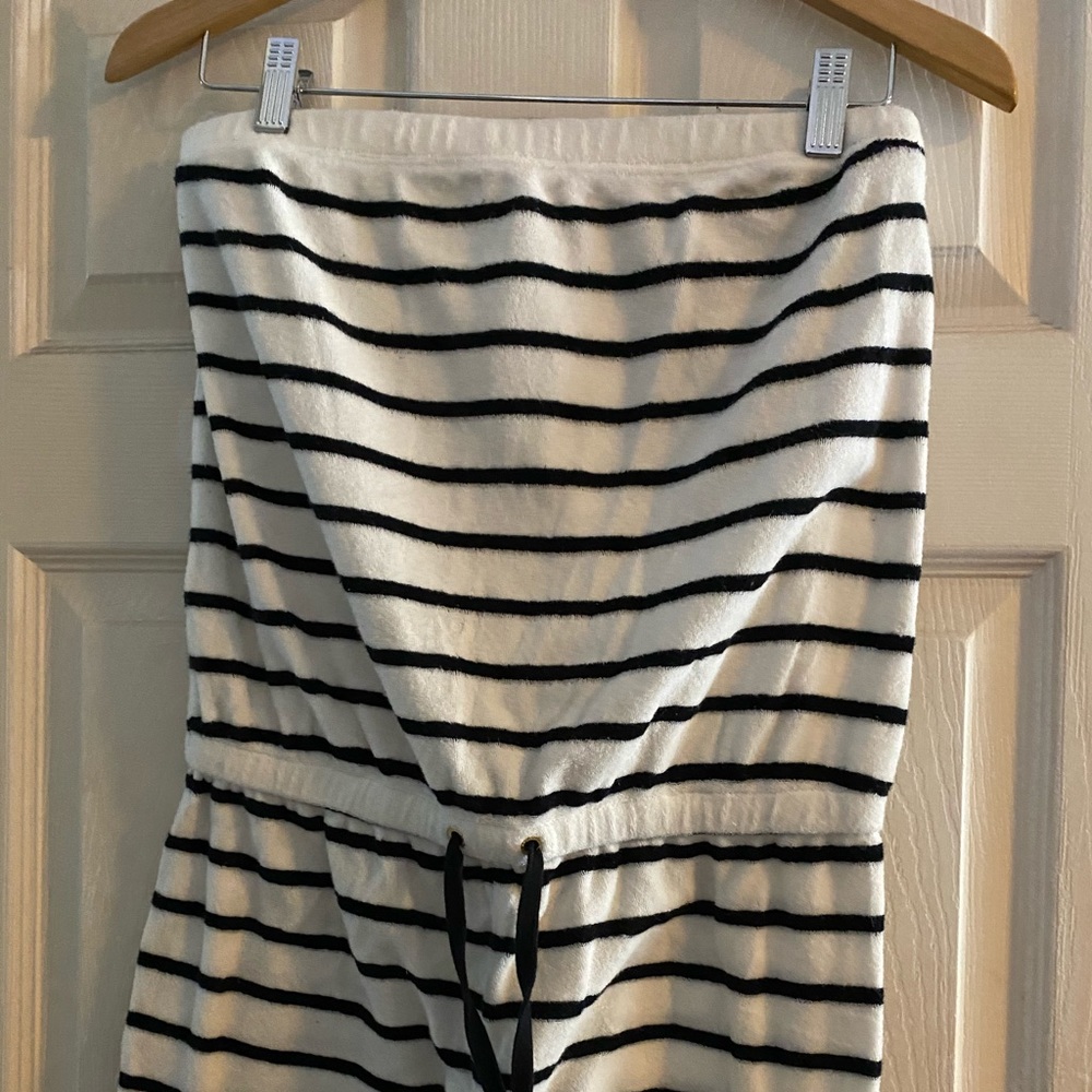 Juicy couture stripe terry romper
